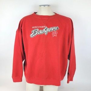 Wisconsin Badgers Starter Mens Sweatshirt XXL 2XL Vintage Embroidered